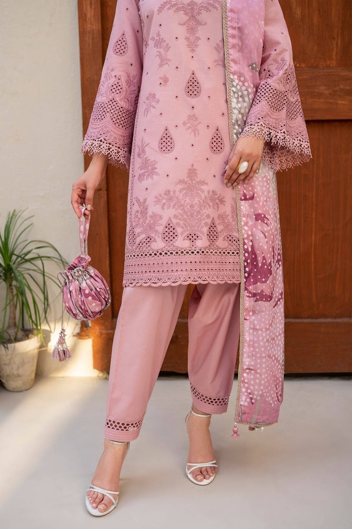 Jazmin | Irish Lawn SS 24 | D1 - Pakistani Designer Dress - by Jazmin | Type: Luxury - 100% Original at Saira Sultan