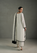 Zarqash | Silk Edit | ZQS 012 ESTELLA M White Raw Silk