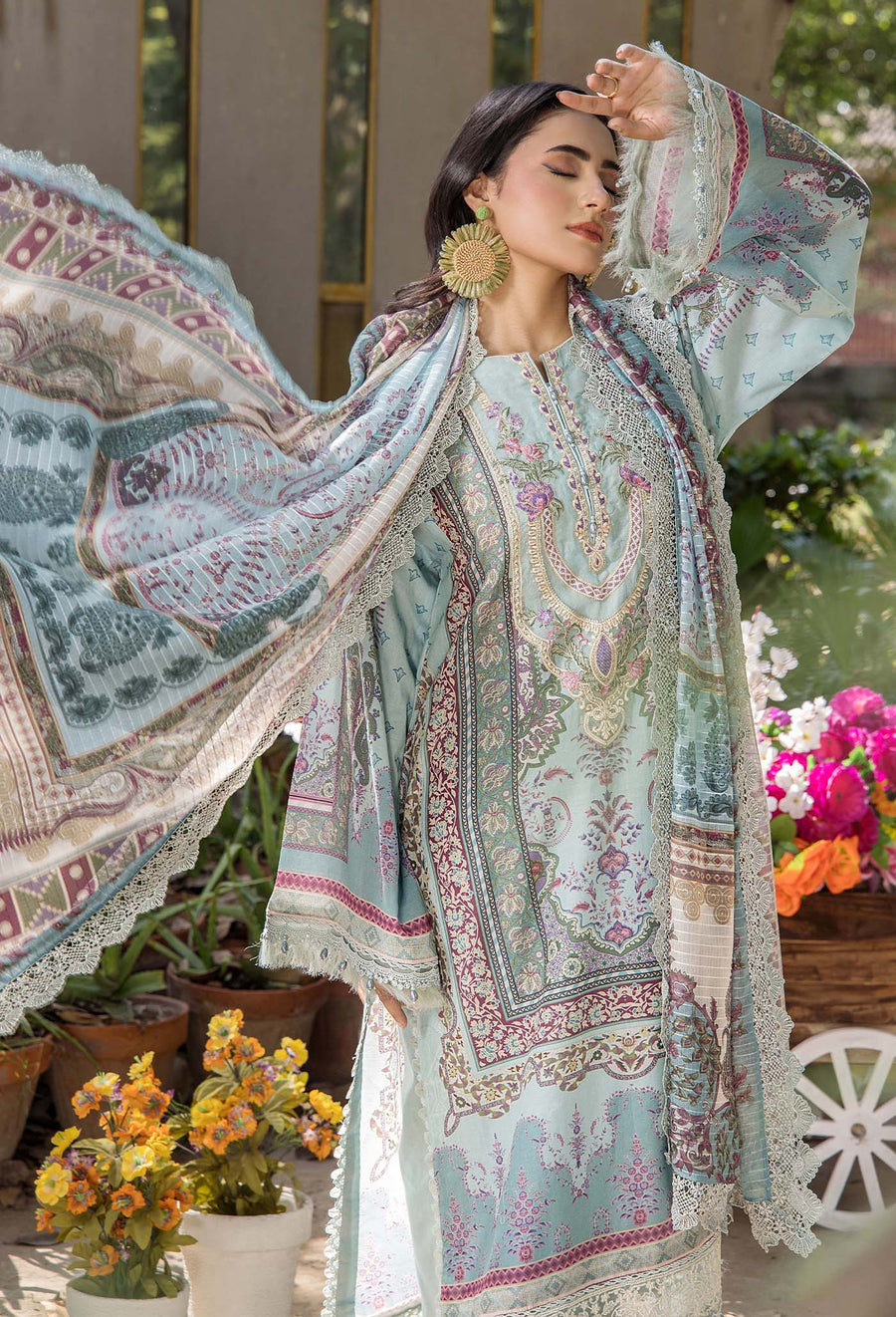 Adans Libas | Jasmine Lawn | JASMINE 2361 M Mint Lawn