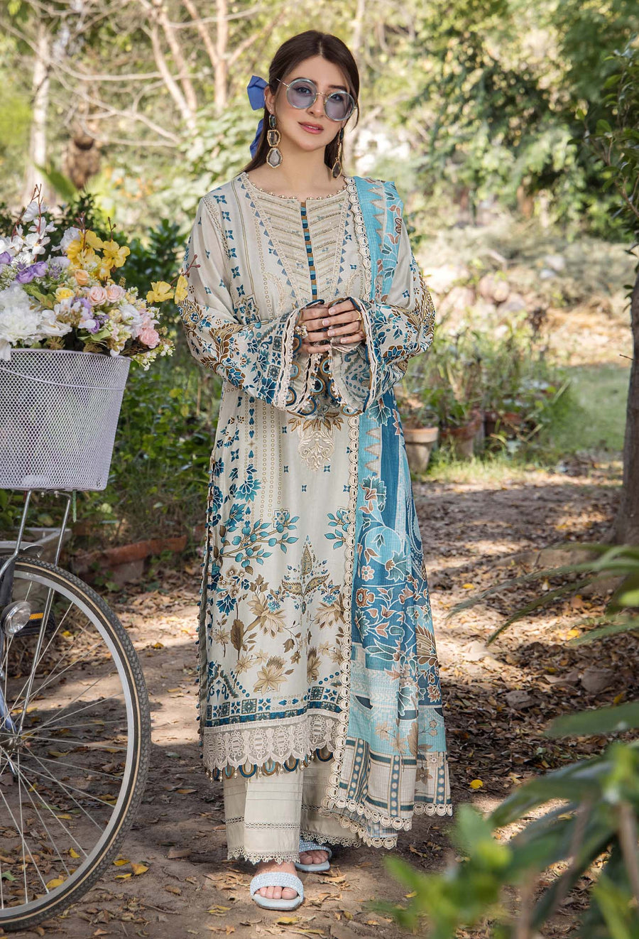 Adans Libas | Jasmine Lawn | JASMINE 2362 XS Milk White Lawn
