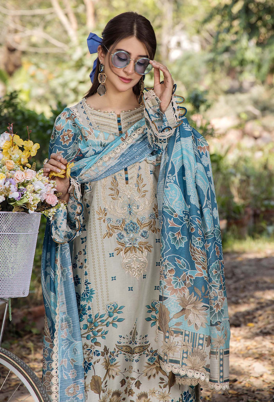 Adans Libas | Jasmine Lawn | JASMINE 2362 L Milk White Lawn