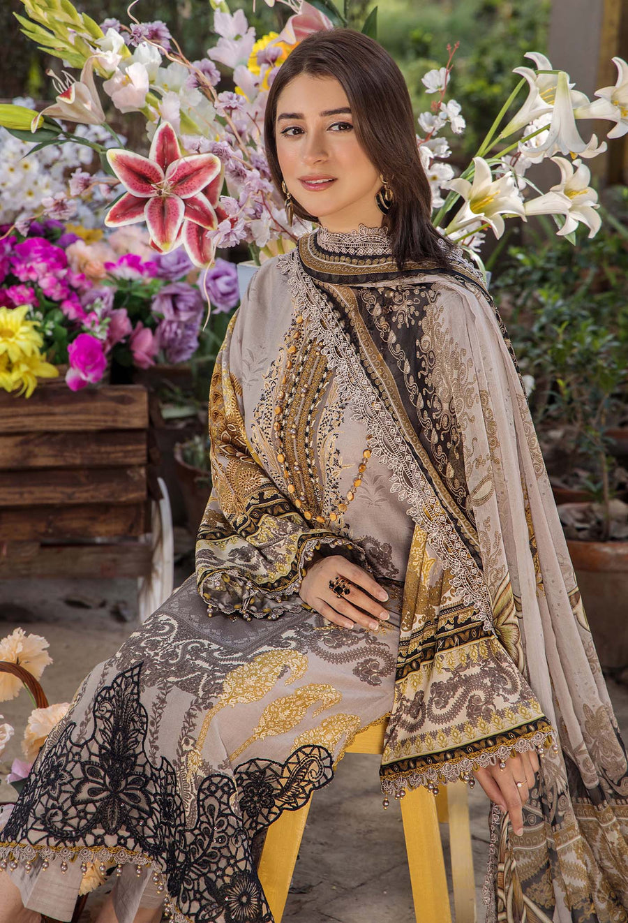 Adans Libas | Jasmine Lawn | JASMINE 2364 L Copper Lawn