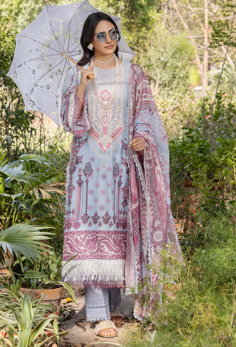 Adans Libas | Jasmine Lawn | JASMINE 2365 XS Pale Aqua Lawn
