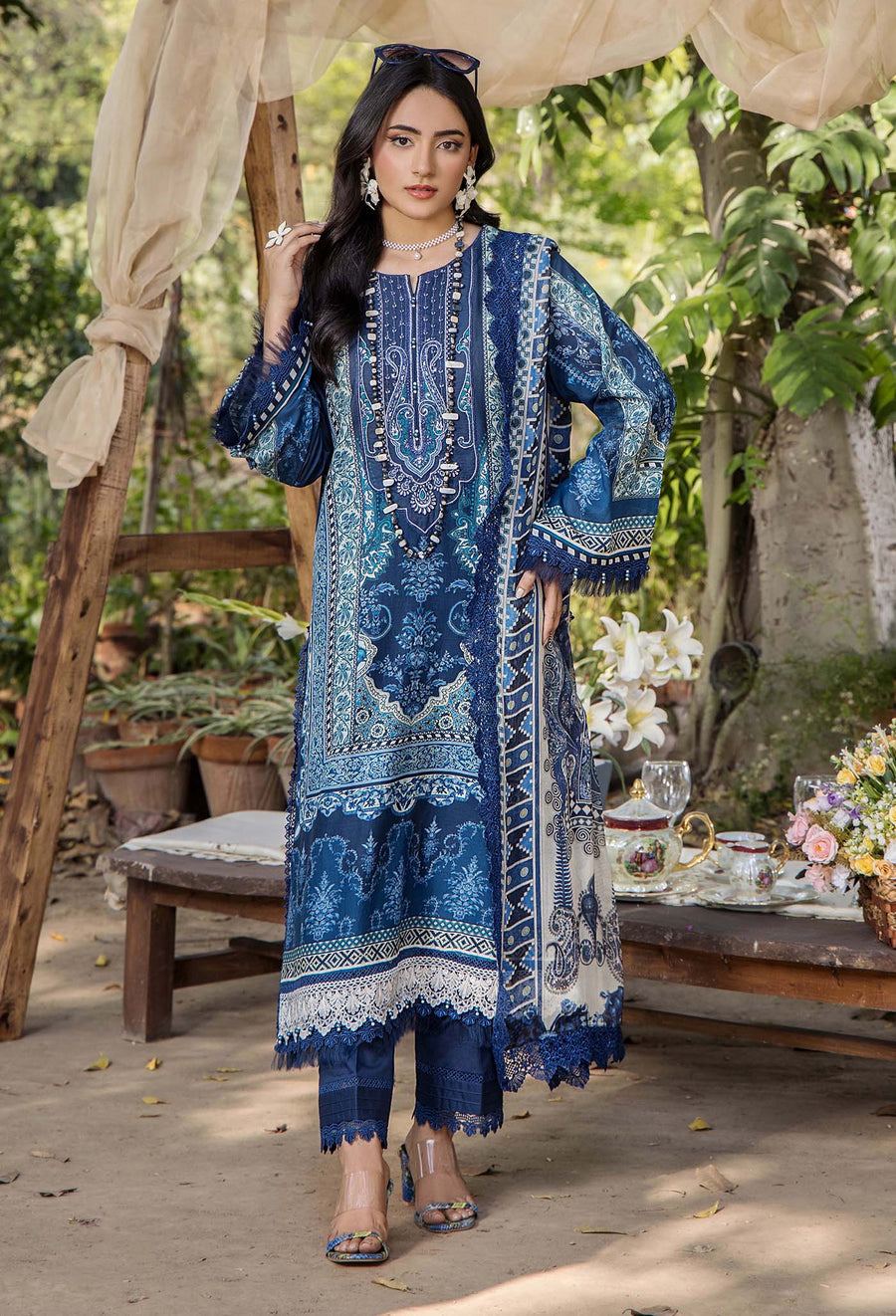 Adans Libas | Jasmine Lawn | JASMINE 2367 XS Blue Lawn