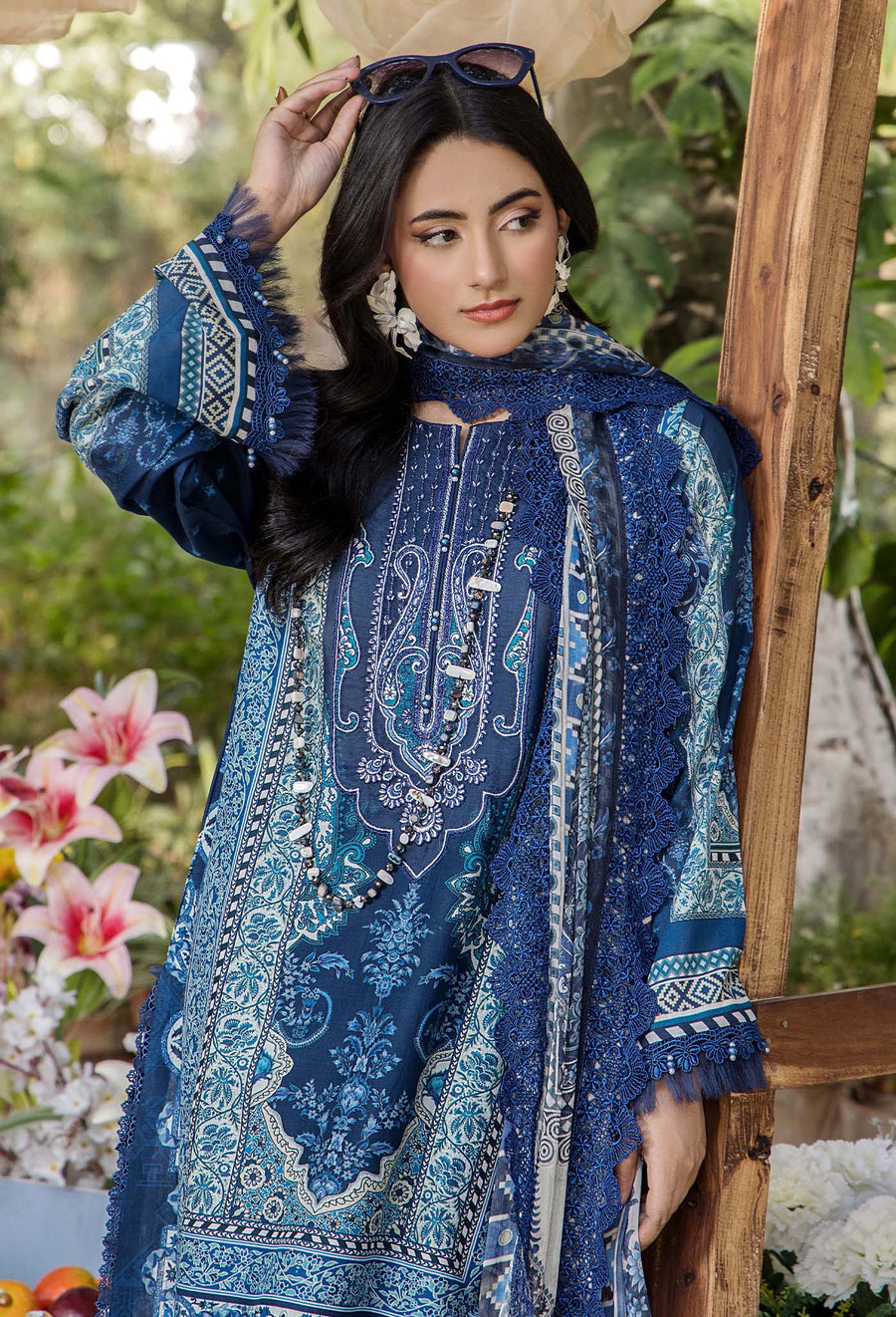 Adans Libas | Jasmine Lawn | JASMINE 2367 M Blue Lawn