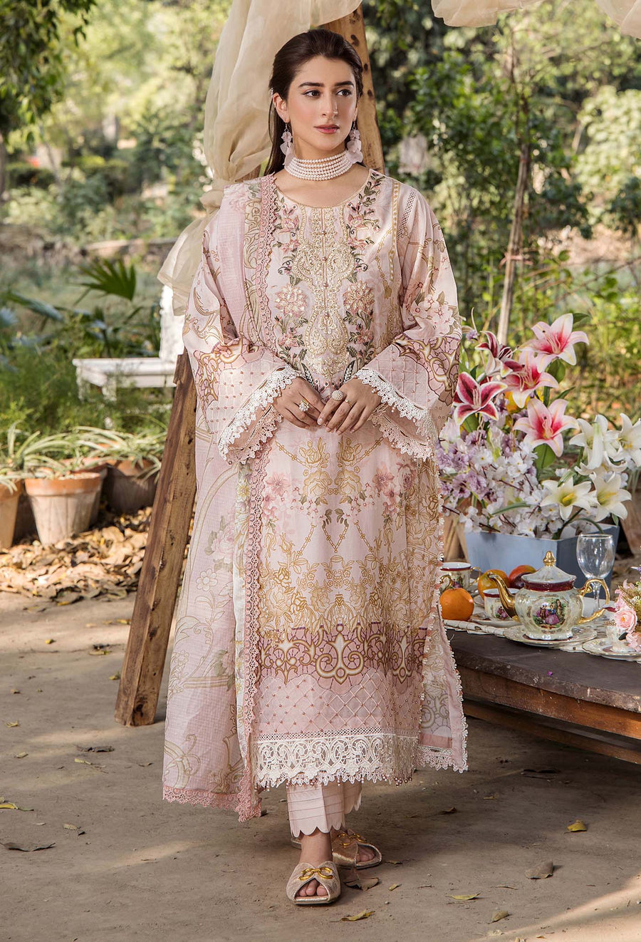 Adans Libas | Jasmine Lawn | JASMINE 2368 XS Light Pink Lawn