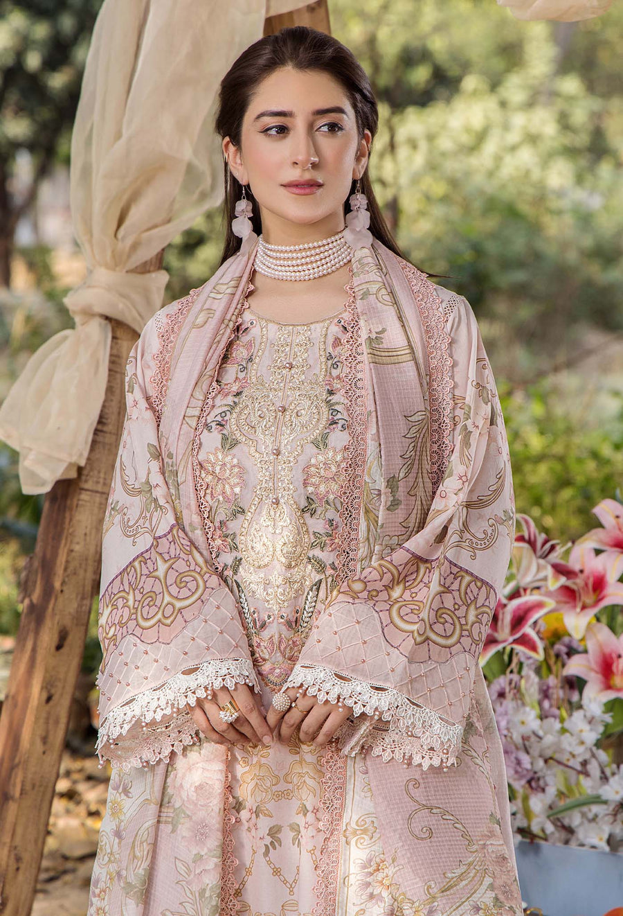 Adans Libas | Jasmine Lawn | JASMINE 2368 L Light Pink Lawn