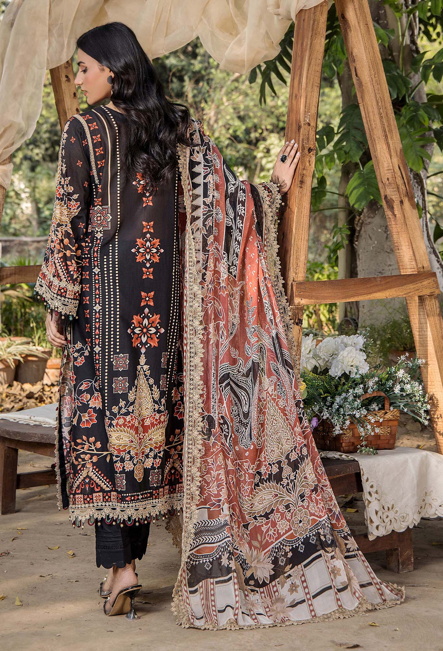 Adans Libas | Jasmine Lawn | JASMINE 2369 XS Black Lawn