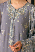 Cross Stitch | Luxe Atelier 24 | SMOKE BLUE - Pakistani Designer Dress - by Cross Stitch | Type: Luxury - 100% Original at Saira Sultan