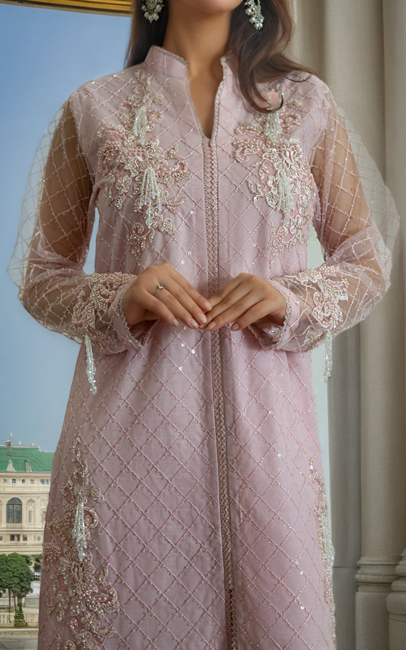 Threads and Motifs | Formal Dresses 25 | Net Embroidered Jacket With Trouser - Pakistani Designer Dress - by Threads and Motifs - Type : Ladies Clothes - 100% Original at Saira Sultan