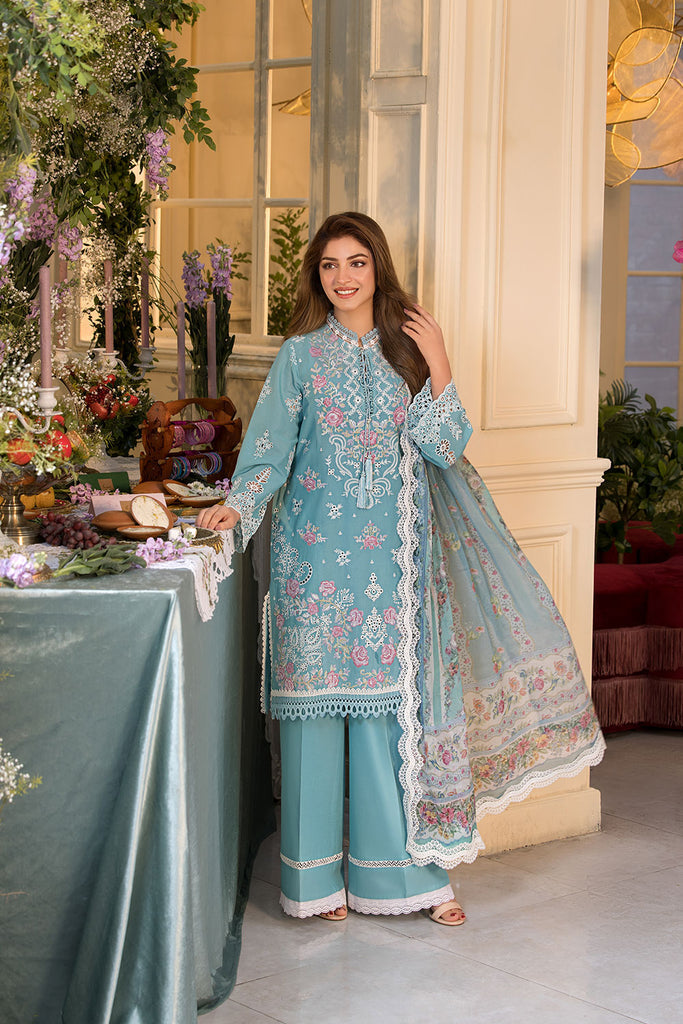 Sobia Nazir | Vital Lawn 25 | 3A XS Sky Blue Lawn