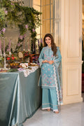 Sobia Nazir | Vital Lawn 25 | 3A XL Sky Blue Lawn