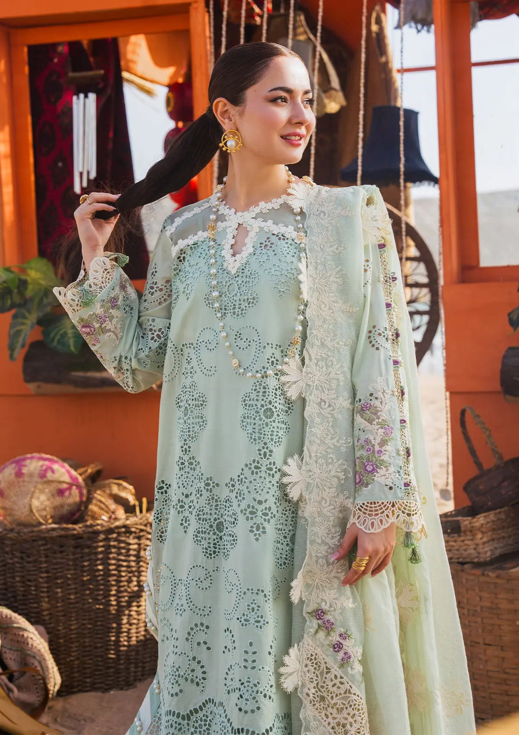 Elaf Premium | Hai Kuch Festive Lawn 24 | EHK-03A Mehrma - Pakistani Designer Dress - by Elaf Premium | Type: Luxury - 100% Original at Saira Sultan