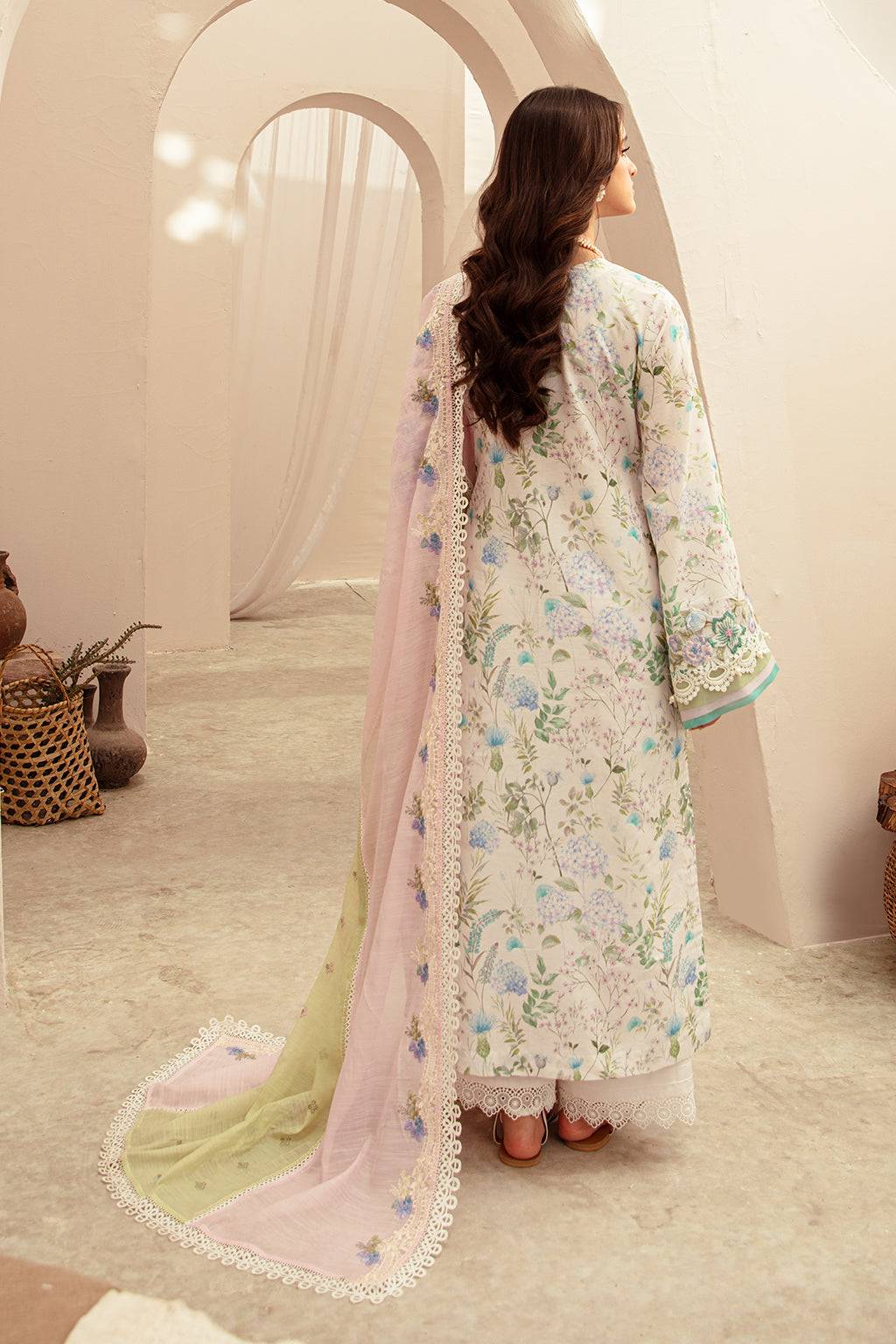 AJR Couture | Alif Affordable Lawn 24 | GLEAM - Pakistani Designer Dress - by AJR Couture | Type: Luxury - 100% Original at Saira Sultan
