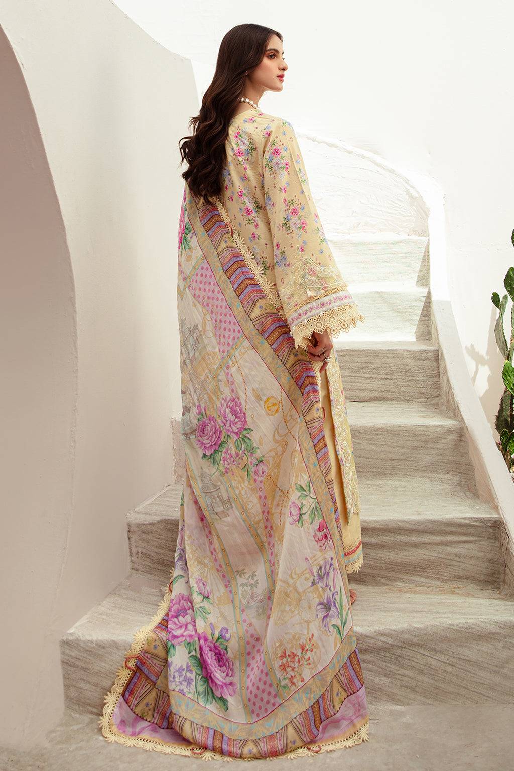 AJR Couture | Alif Affordable Lawn 24 | SUNNY DELIGHT - Pakistani Designer Dress - by AJR Couture | Type: Luxury - 100% Original at Saira Sultan