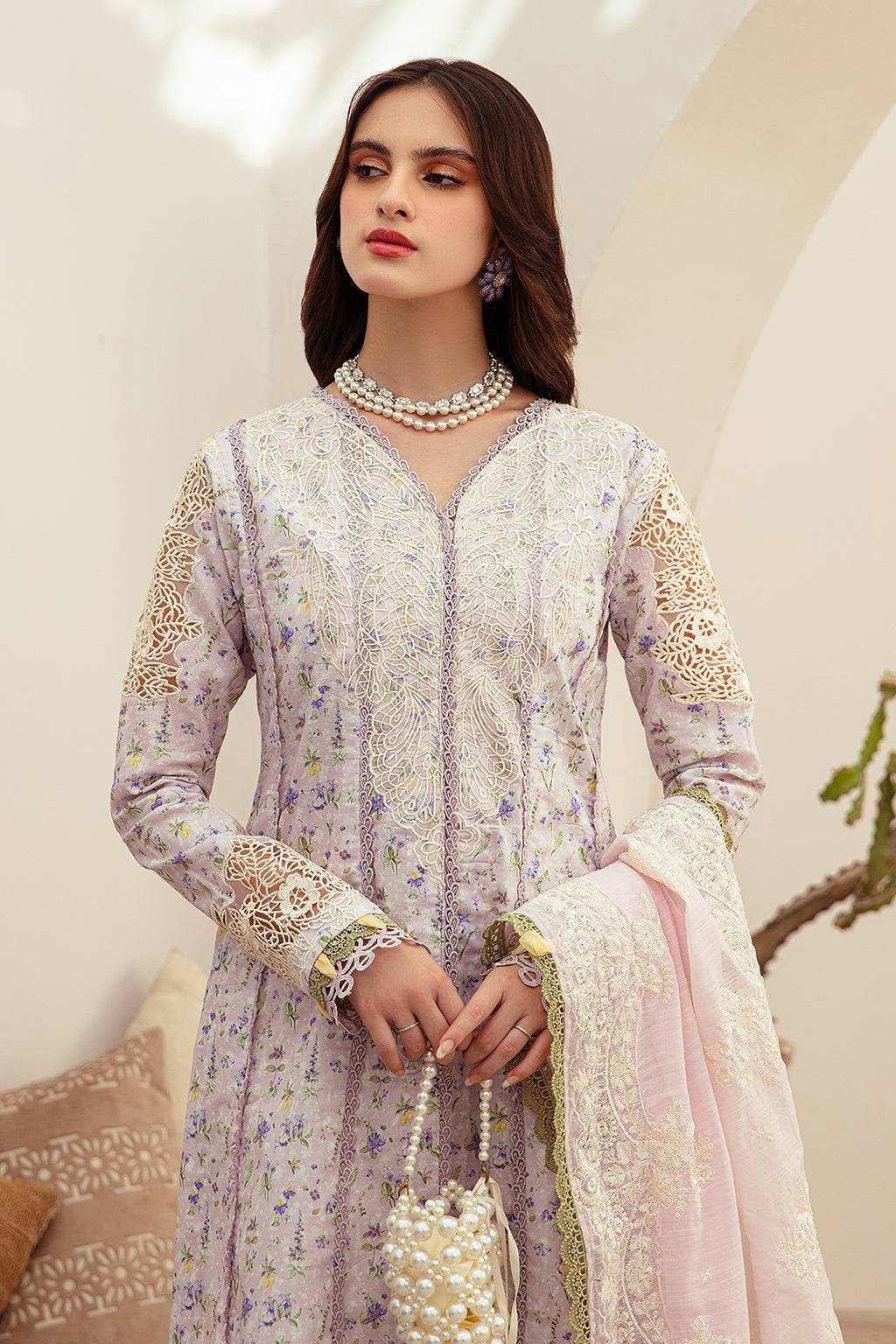 AJR Couture | Alif Affordable Lawn 24 | ARIA - Pakistani Designer Dress - by AJR Couture | Type: Luxury - 100% Original at Saira Sultan