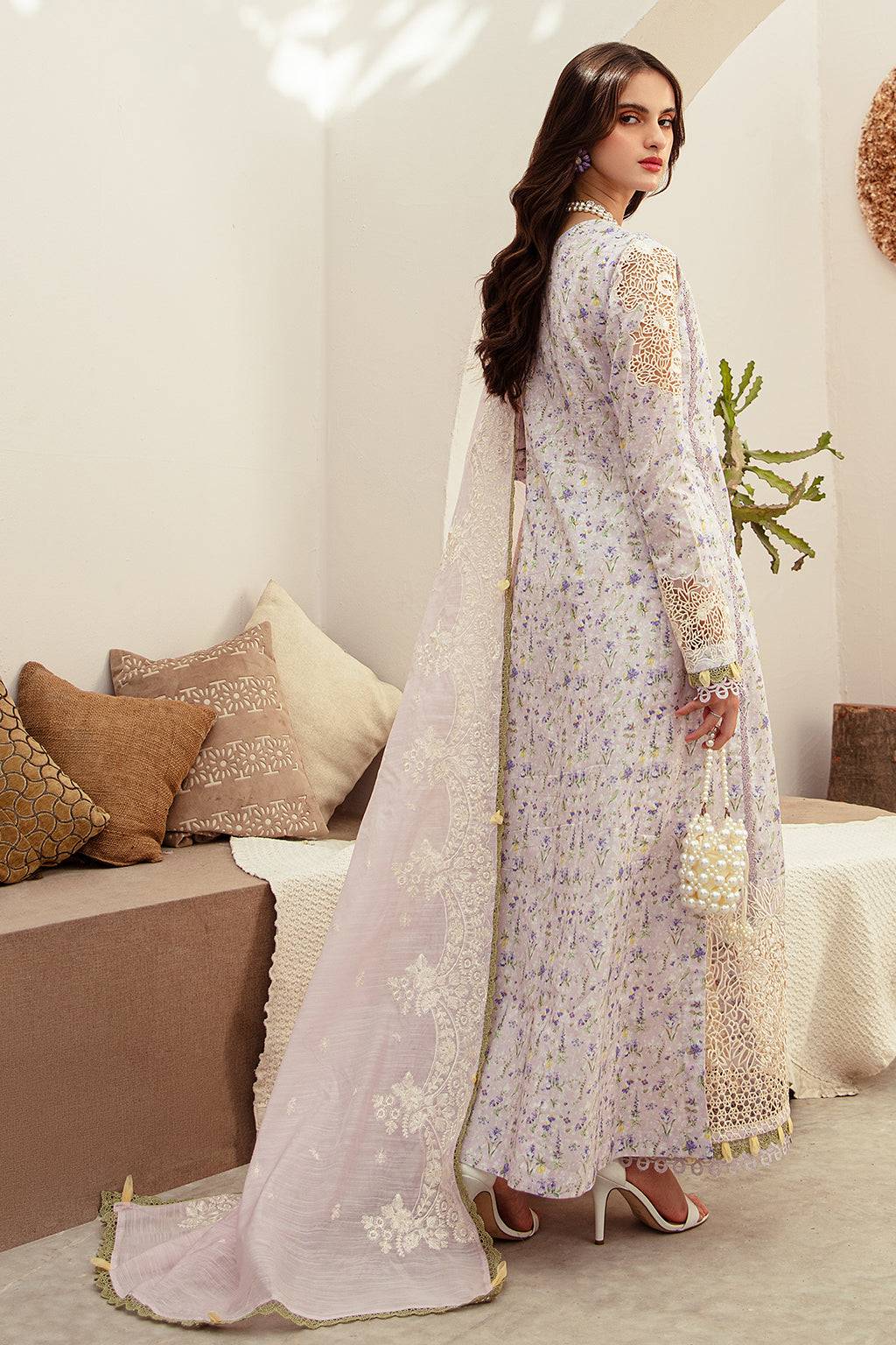 AJR Couture | Alif Affordable Lawn 24 | ARIA - Pakistani Designer Dress - by AJR Couture | Type: Luxury - 100% Original at Saira Sultan