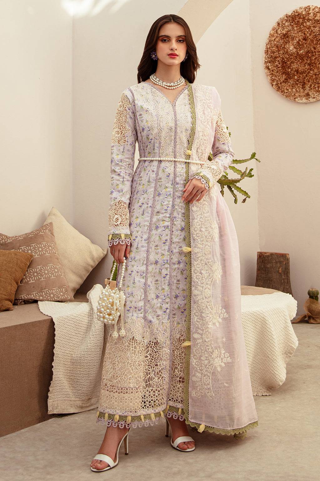 AJR Couture | Alif Affordable Lawn 24 | ARIA - Pakistani Designer Dress - by AJR Couture | Type: Luxury - 100% Original at Saira Sultan
