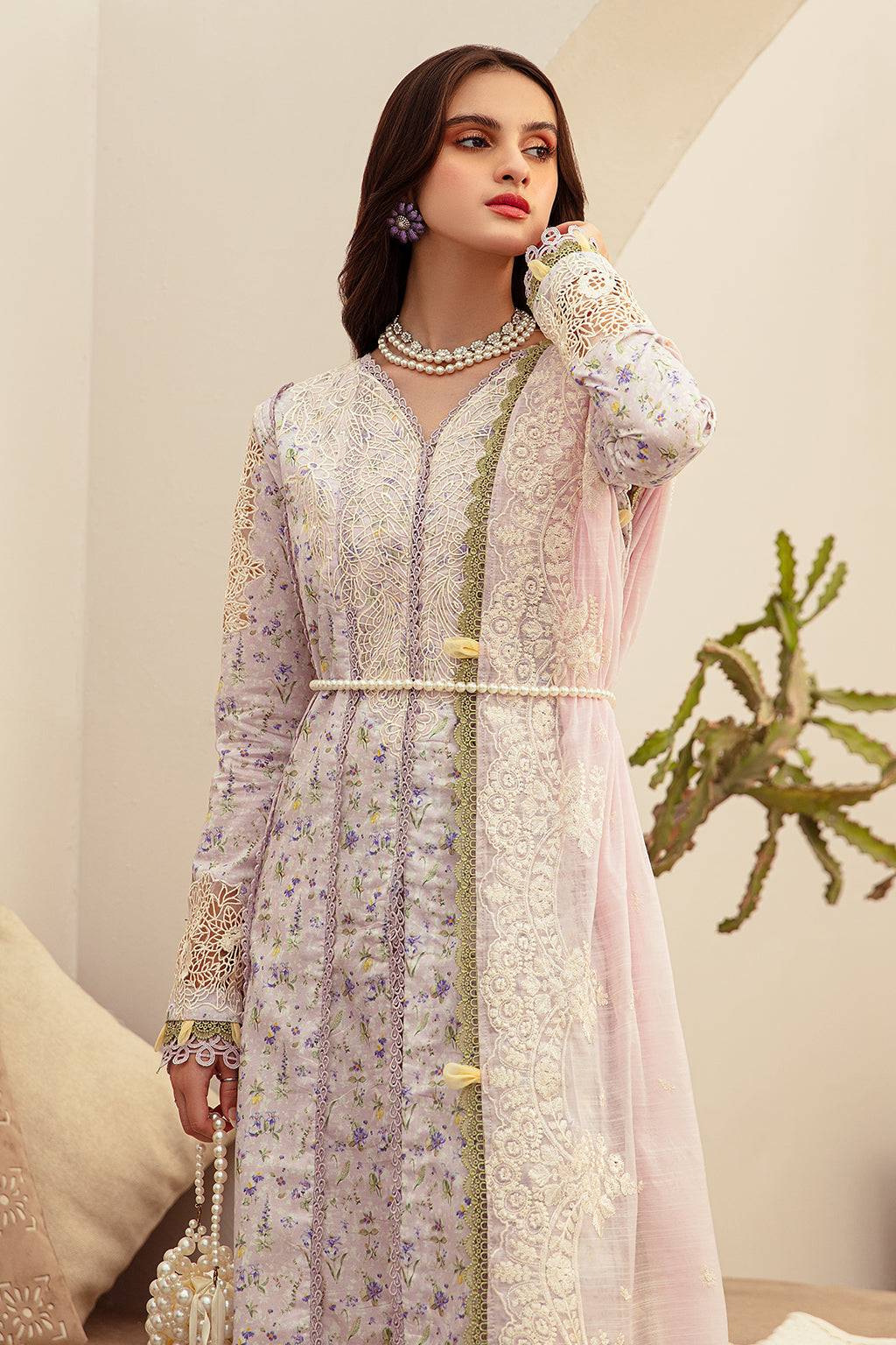 AJR Couture | Alif Affordable Lawn 24 | ARIA - Pakistani Designer Dress - by AJR Couture | Type: Luxury - 100% Original at Saira Sultan
