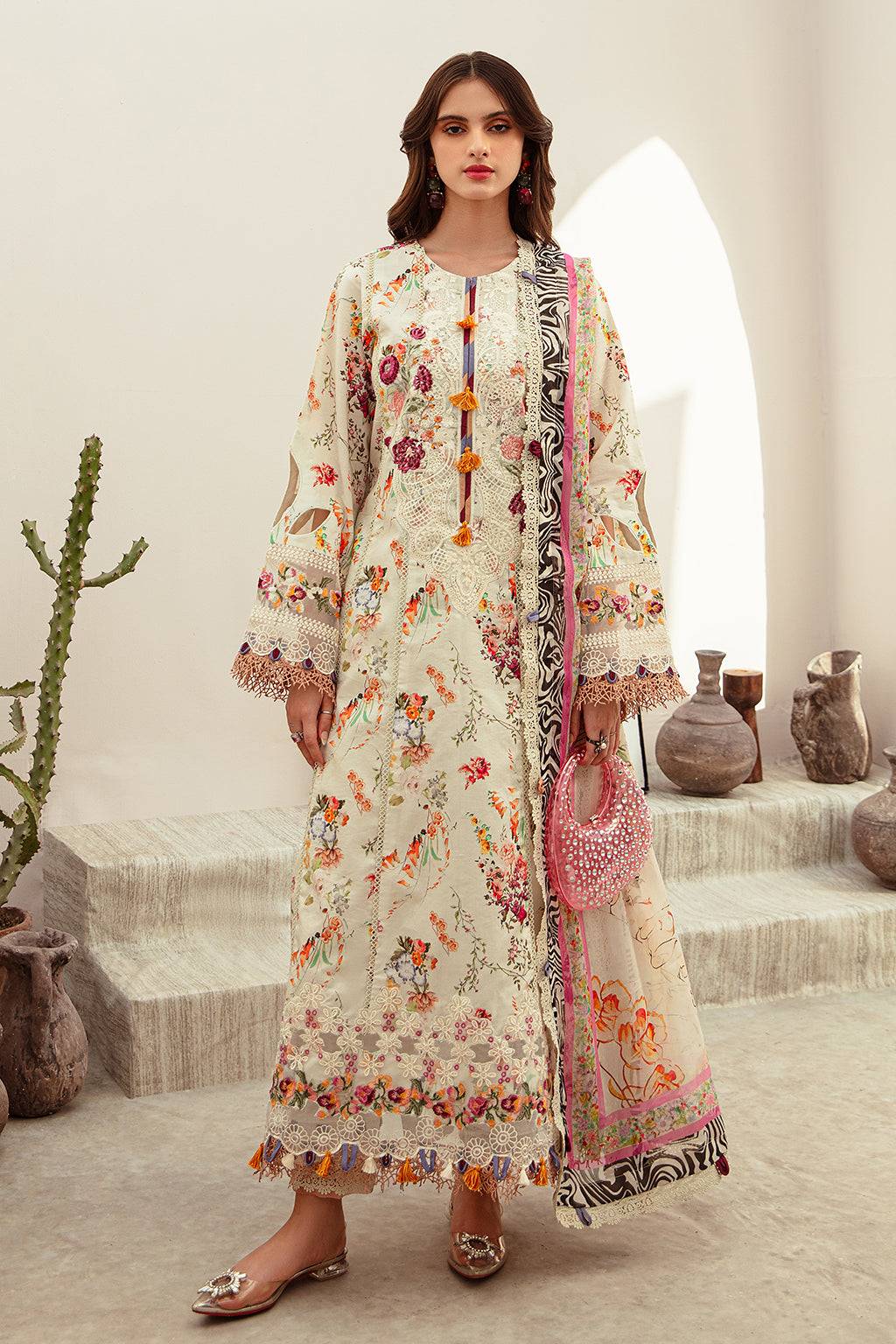 AJR Couture | Alif Affordable Lawn 24 | GARDIAN - Pakistani Designer Dress - by AJR Couture | Type: Luxury - 100% Original at Saira Sultan