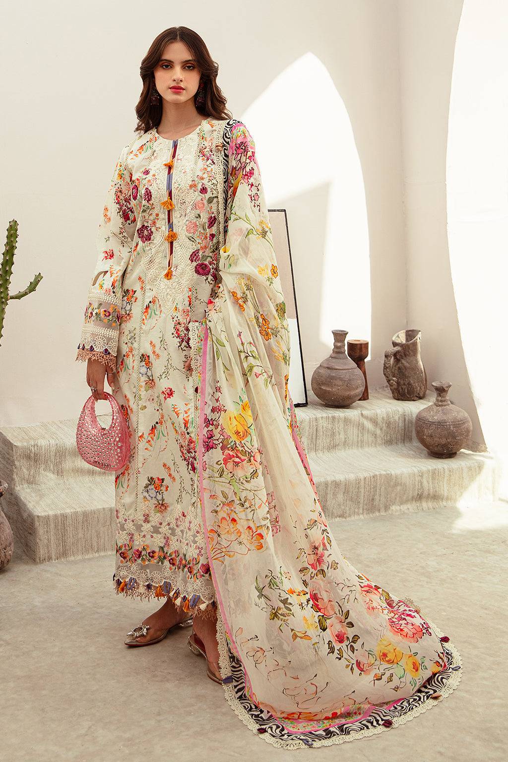 AJR Couture | Alif Affordable Lawn 24 | GARDIAN - Pakistani Designer Dress - by AJR Couture | Type: Luxury - 100% Original at Saira Sultan