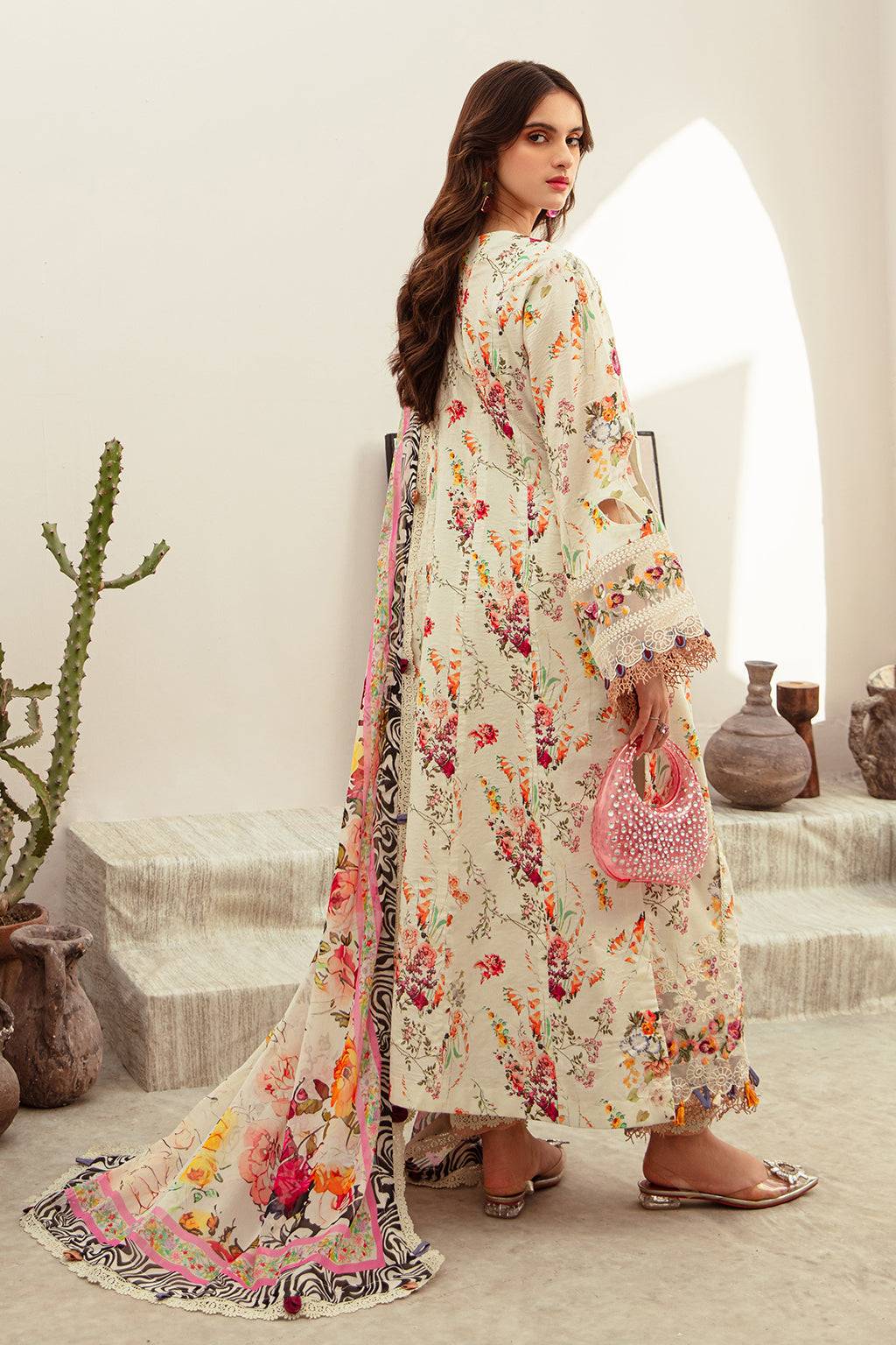 AJR Couture | Alif Affordable Lawn 24 | GARDIAN - Pakistani Designer Dress - by AJR Couture | Type: Luxury - 100% Original at Saira Sultan