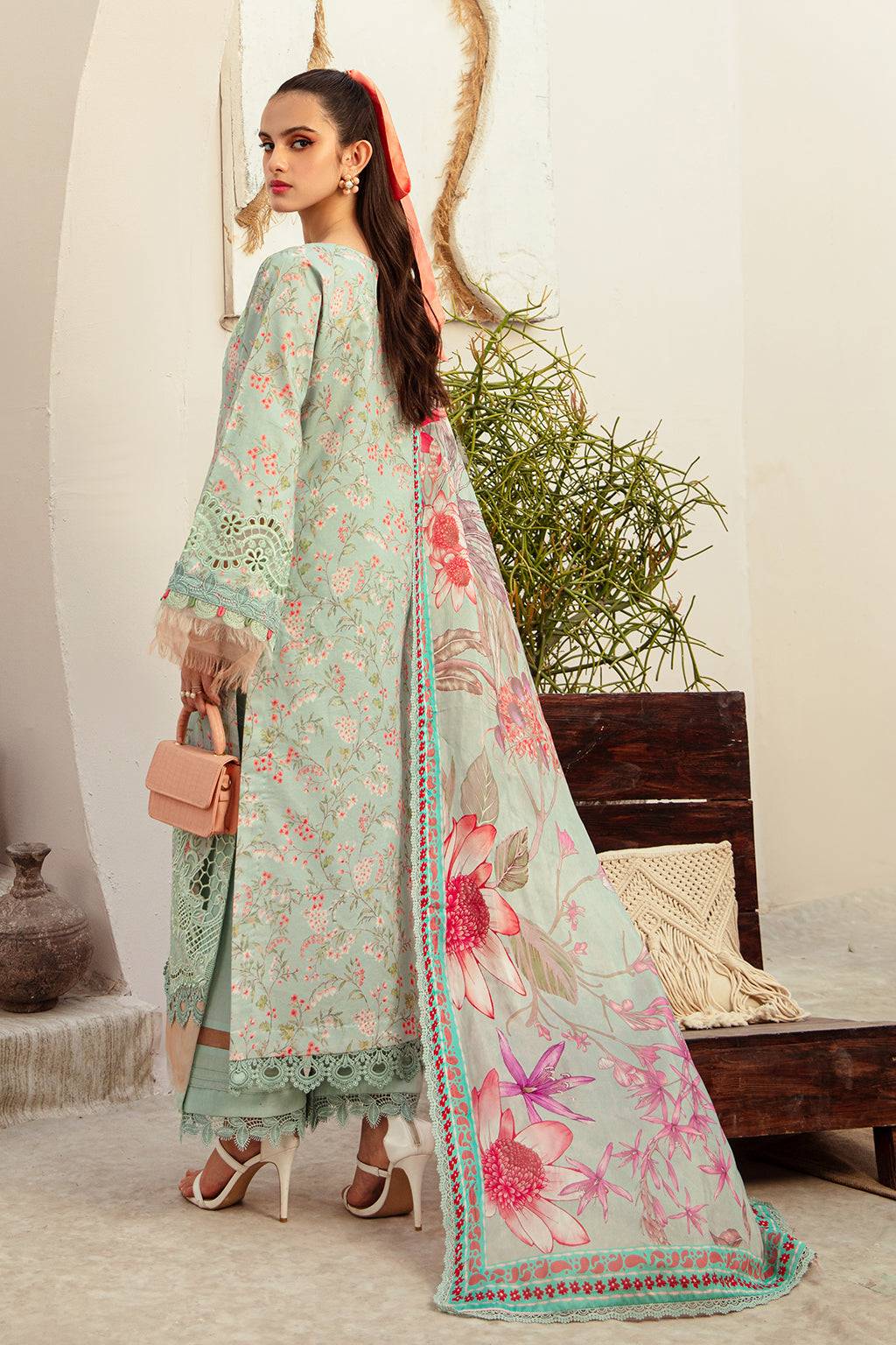 AJR Couture | Alif Affordable Lawn 24 | MISTY MORNING - Pakistani Designer Dress - by AJR Couture | Type: Luxury - 100% Original at Saira Sultan