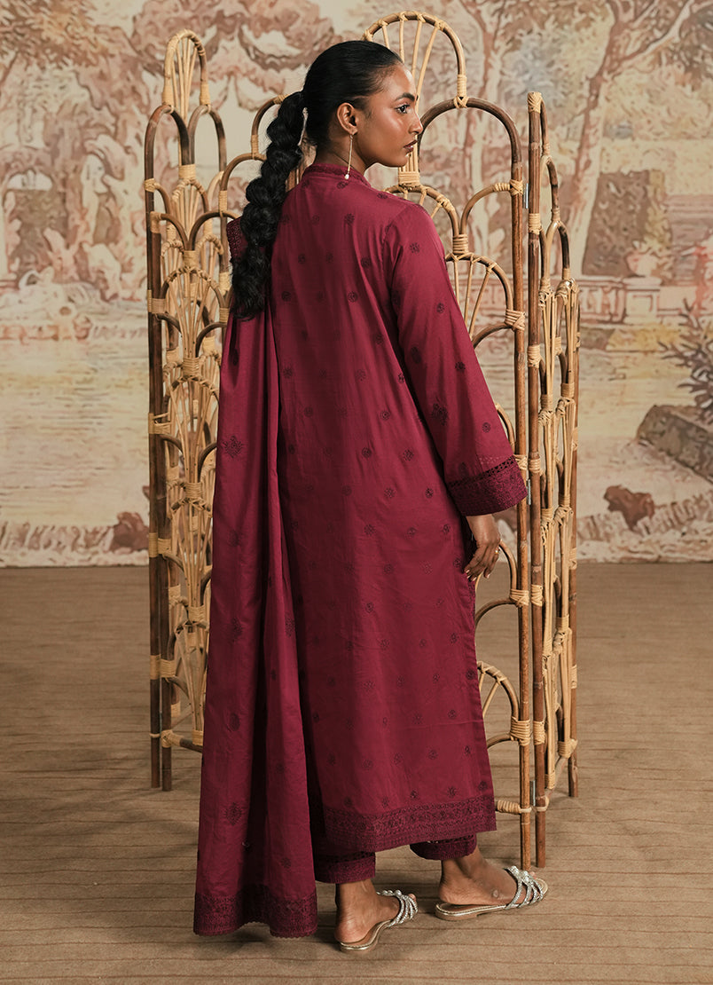 Image | Spring the Tea | ICSE-213678-12176 XS Maroon Cotton