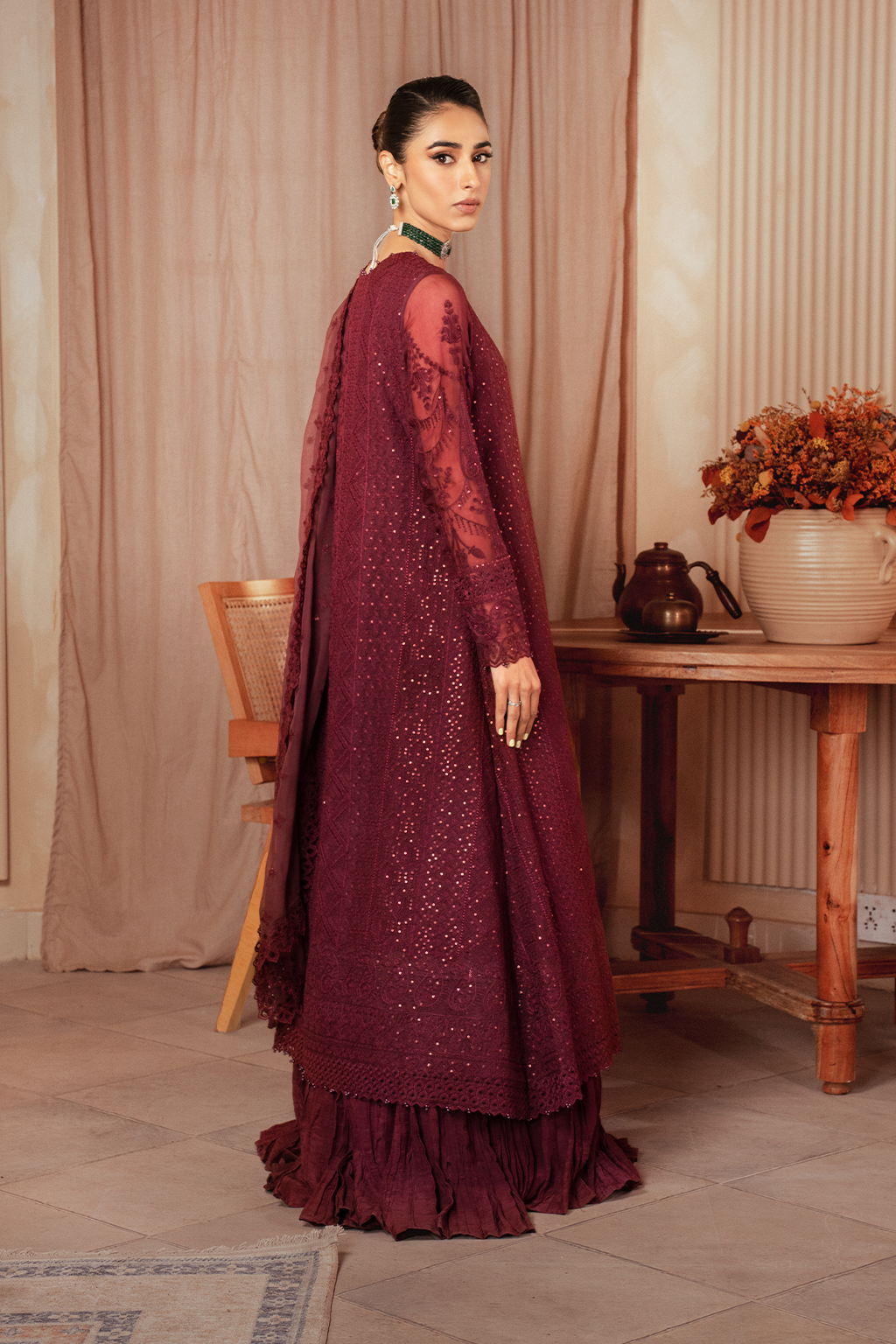 Iznik | Chiffon Kari | ICK-01 Embroidered Chiffon - Pakistani Designer Dress - by Iznik | Type: Bridal - 100% Original at Saira Sultan
