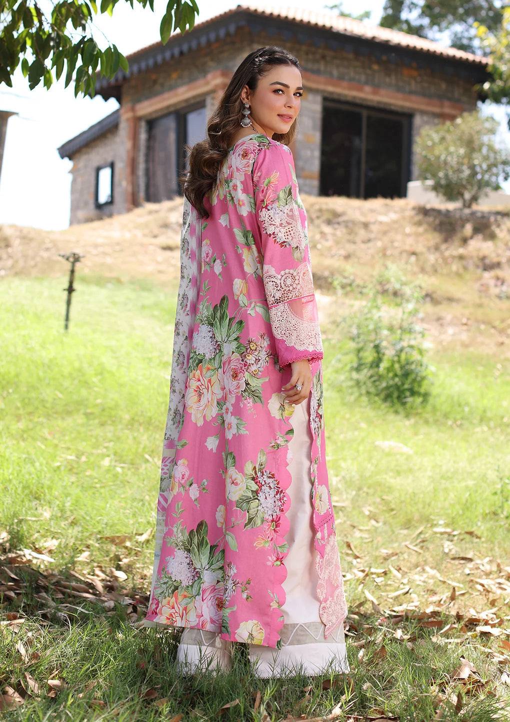 Elaf Premium | Prints Chikankari 24 | 03B PINK MUSE - Pakistani Designer Dress - by Elaf Premium | Type: Luxury - 100% Original at Saira Sultan
