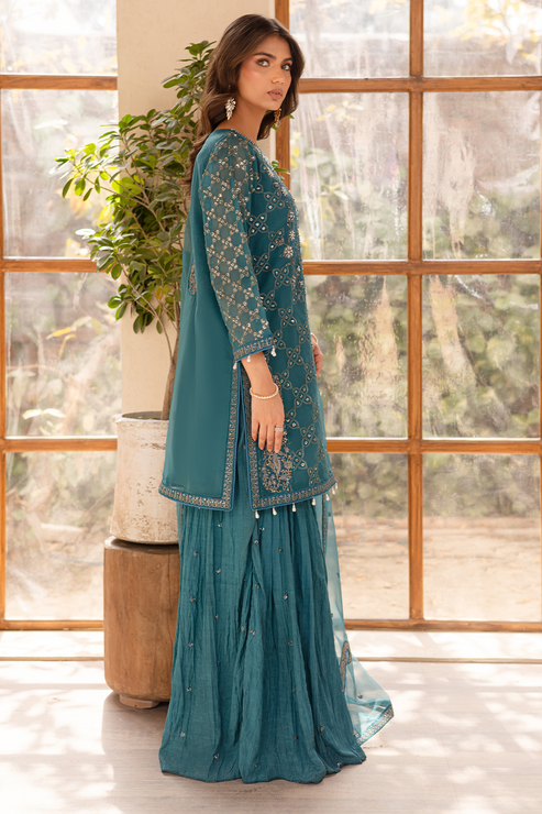 Emaan Adeel | Noore Festive Formals | MEHRIN XL Zinc Organza