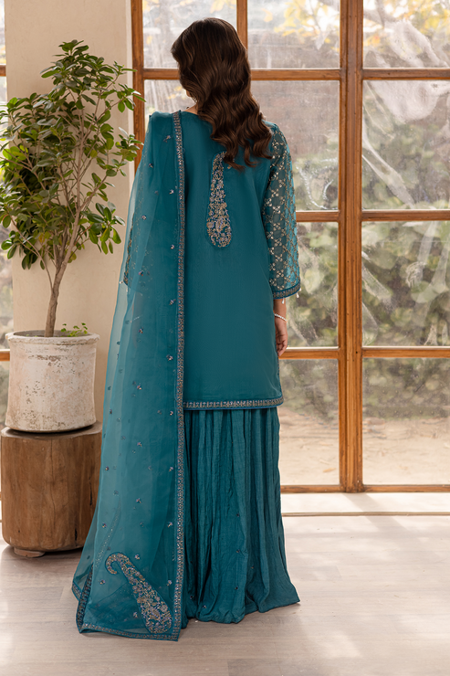 Emaan Adeel | Noore Festive Formals | MEHRIN XS Zinc Organza