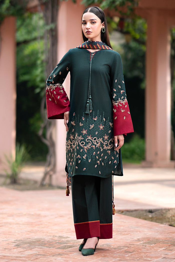 Jazmin | Winter Edition 24 | KHADDAR UW-0071 - Pakistani Designer Dress - by Jazmin | Type: Luxury - 100% Original at Saira Sultan