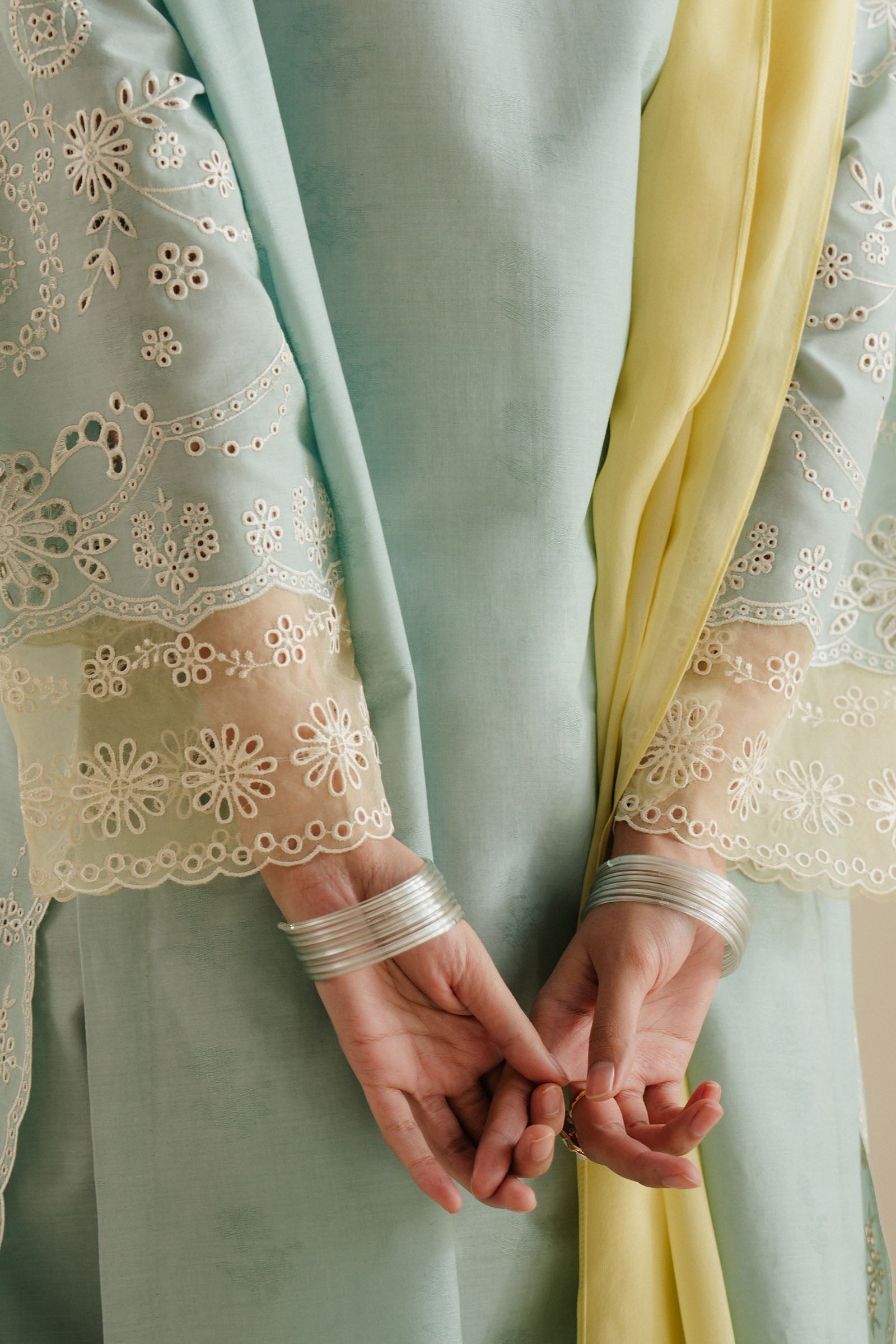 Zara Shahjahan | Eid Pret 25 | CR25P0222 M Sky Blue Dobby