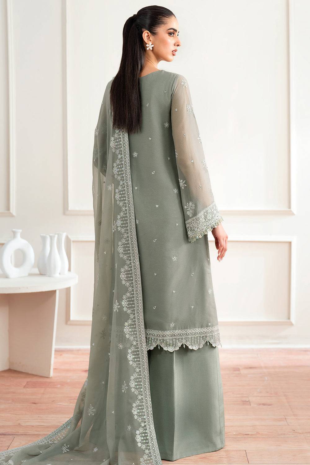 Farasha | Essence Formals 25 | Ash Green - Pakistani Designer Dress - by Farasha - Type : Ladies Clothes - 100% Original at Saira Sultan