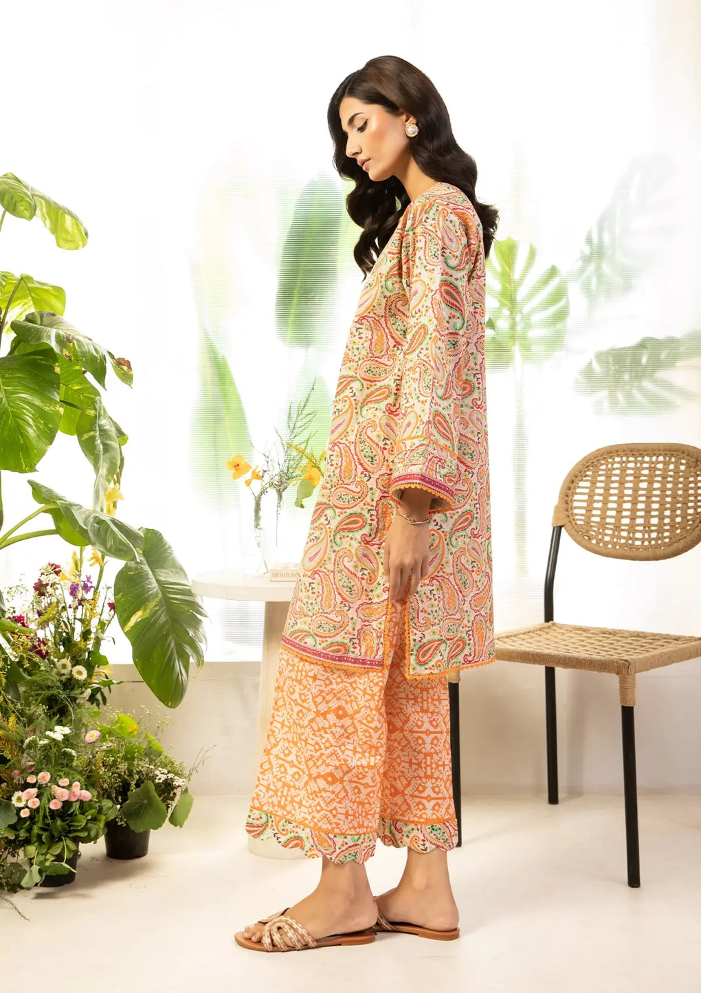 Elaf Premium | Pret 25 | EPT-05 BELA S Peach Lawn