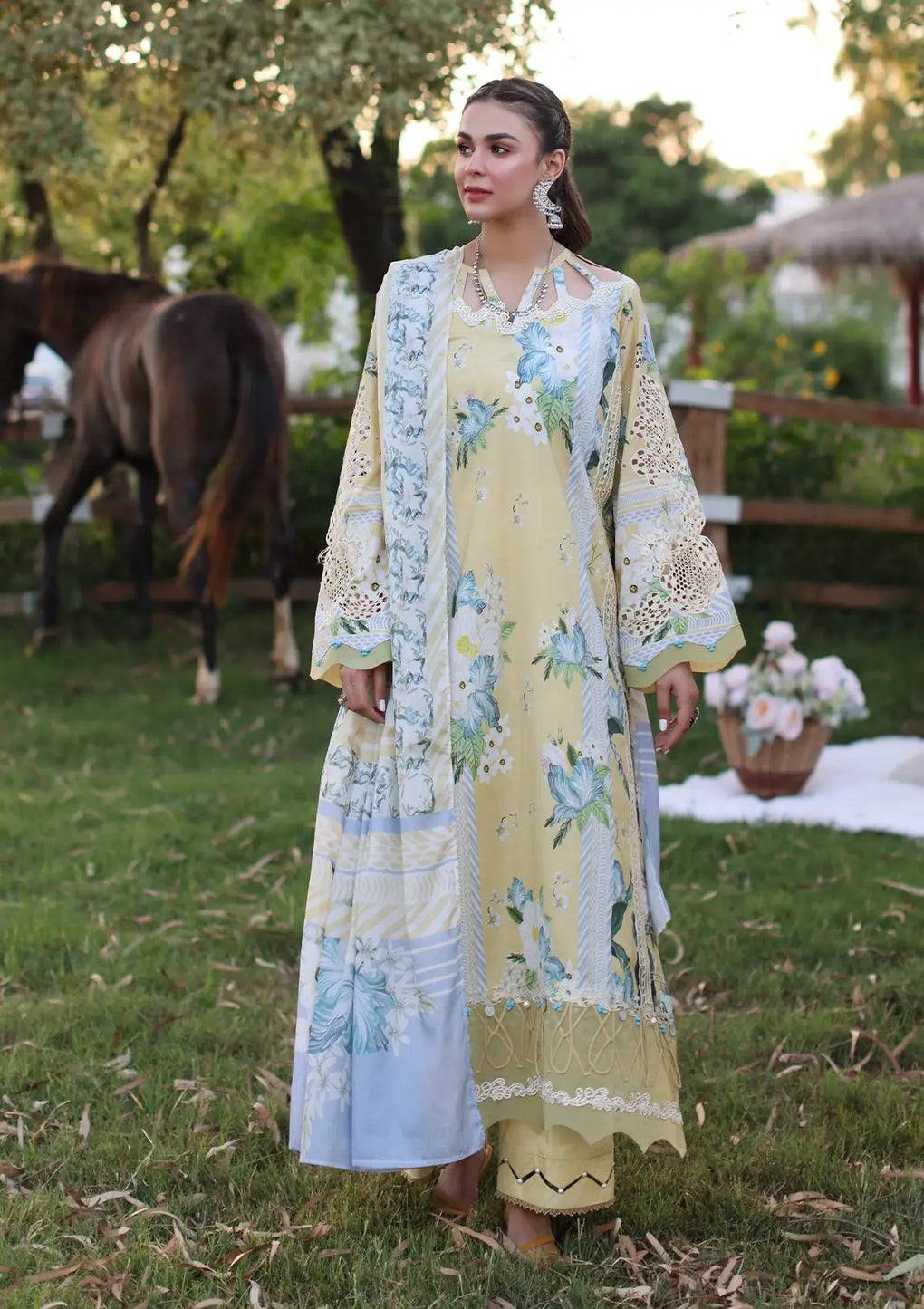 Elaf Premium | Prints Chikankari 24 | 05A CITRUS CRUSH - Pakistani Designer Dress - by Elaf Premium | Type: Luxury - 100% Original at Saira Sultan