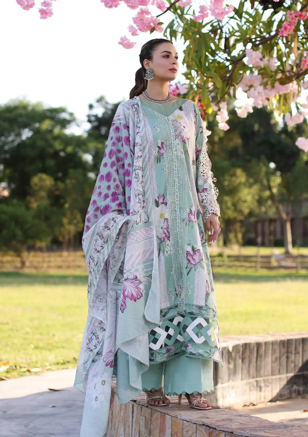 Elaf Premium | Prints Chikankari 24 | 05B CELESTIAL - Pakistani Designer Dress - by Elaf Premium | Type: Luxury - 100% Original at Saira Sultan