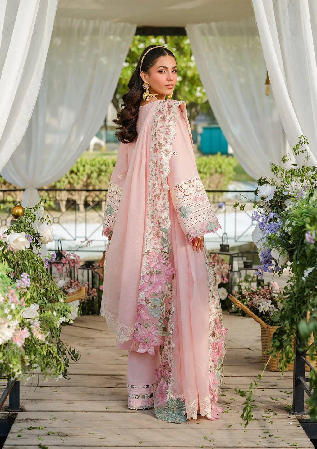Elaf Premium | Luxury Lawn 25 | ELH-1B SOPHIA XS Pink Lawn