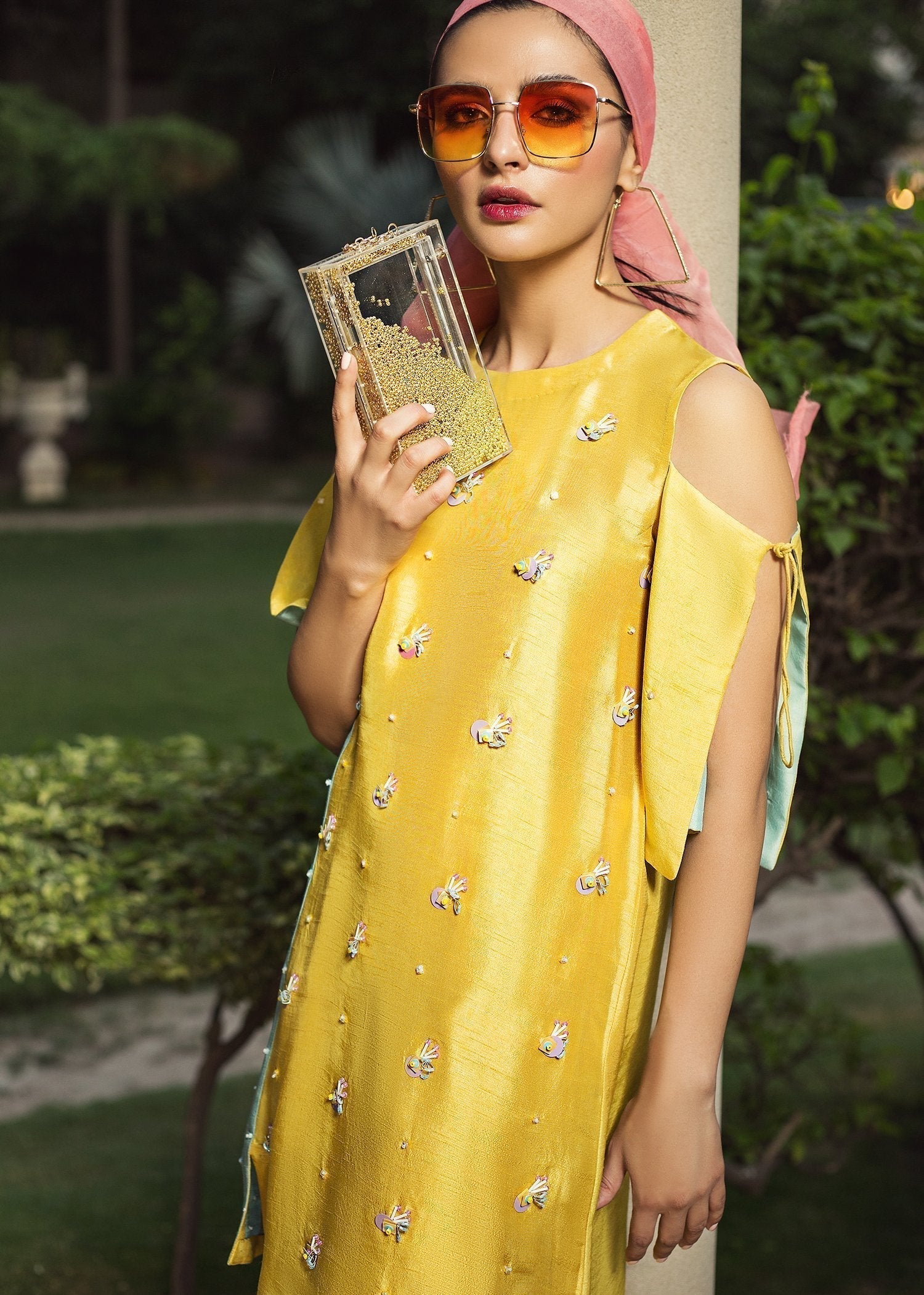 Hana | Serendipity Ready to Wear | Mango Slime M Yellow Raw Silk