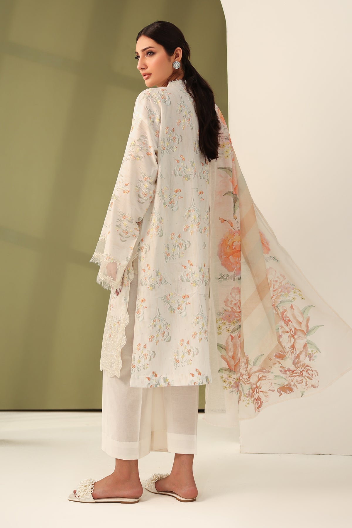 Baroque | Eid Printique | EMBROIDERED PRINTED LAWN UF-4181 S Off White Lawn