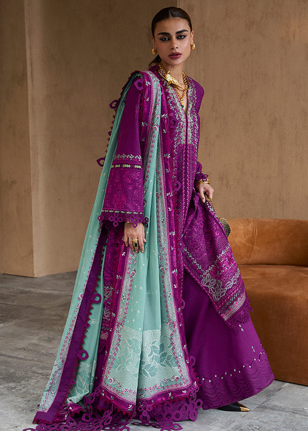 Suffuse | Eid Lawn 25 | OIRA XS Plum Organza