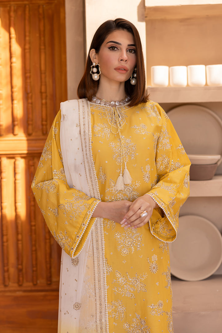 Batik | Ophelia Luxury Pret | Aliea XL Yellow Pima Lawn