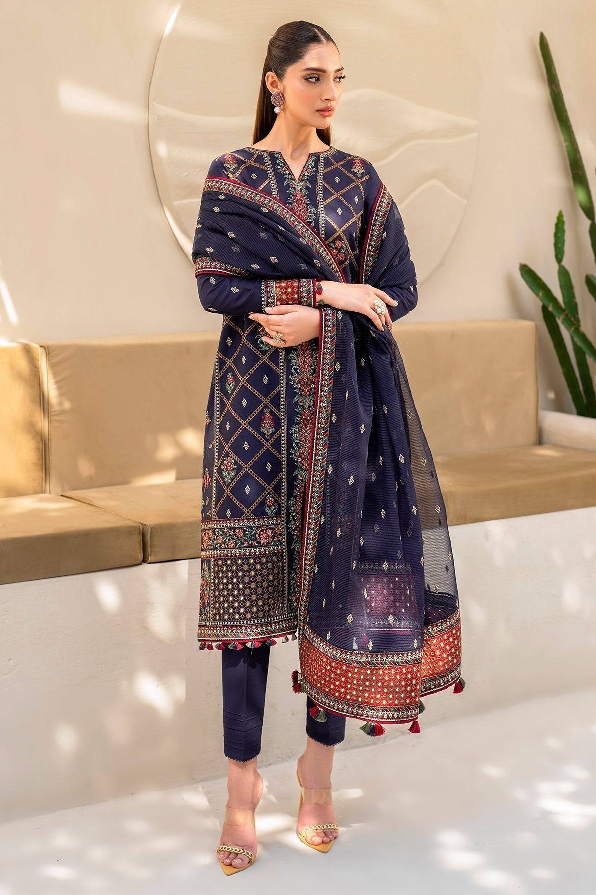 Jazmin | Irish Lawn SS 24 | D6 - Pakistani Designer Dress - by Jazmin | Type: Luxury - 100% Original at Saira Sultan