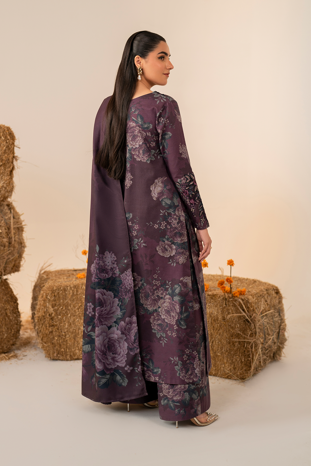 Iznik | Exclusive Winter | UE-354 XS Dark Purple Slub Khaddar
