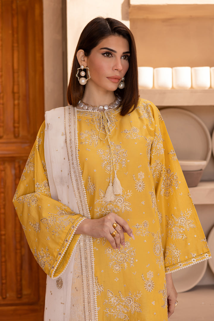 Batik | Ophelia Luxury Pret | Aliea L Yellow Pima Lawn