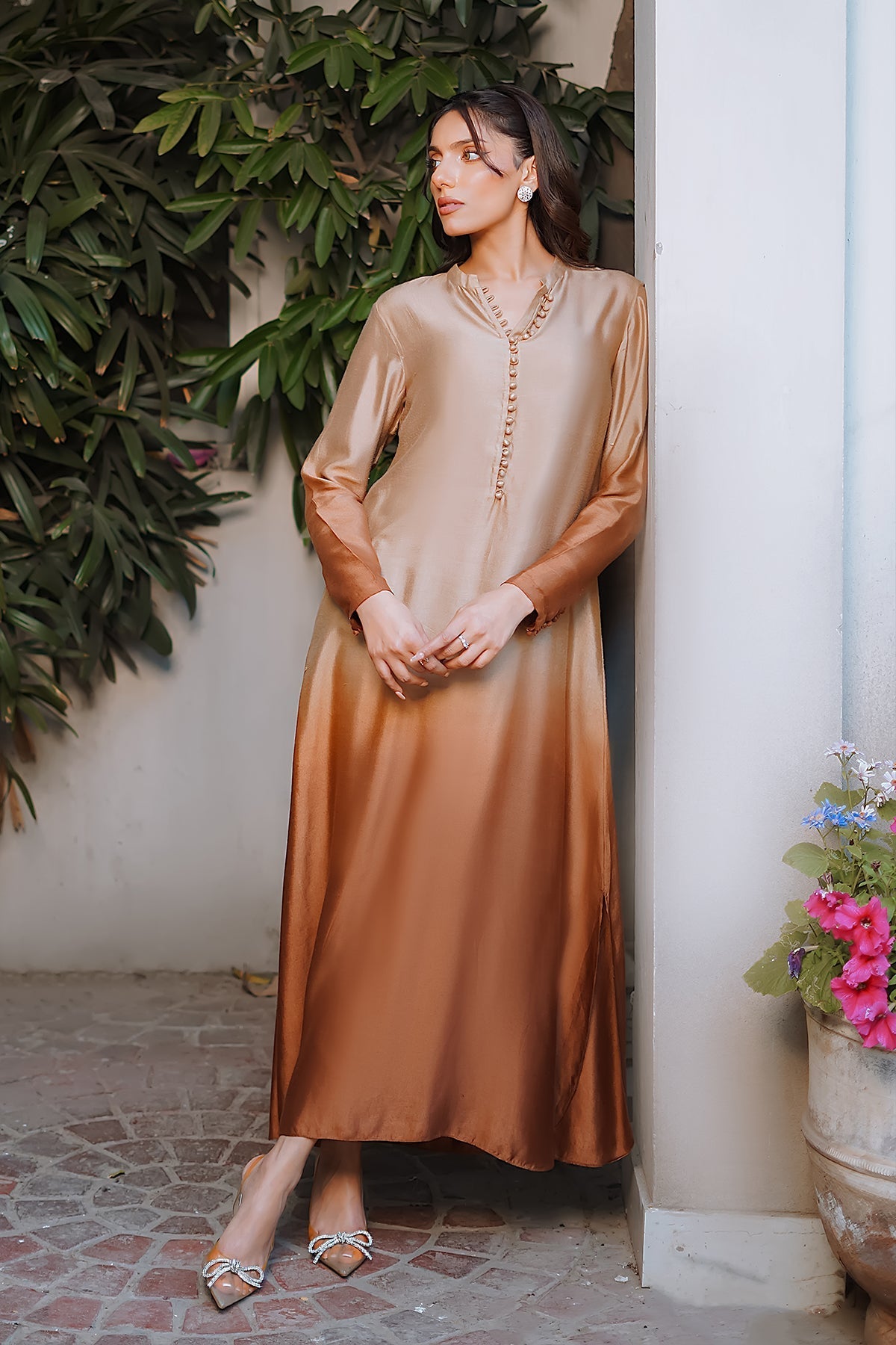 Erum Khan | Nue 25 | Sunset Dusk XS Omber Cotton Net
