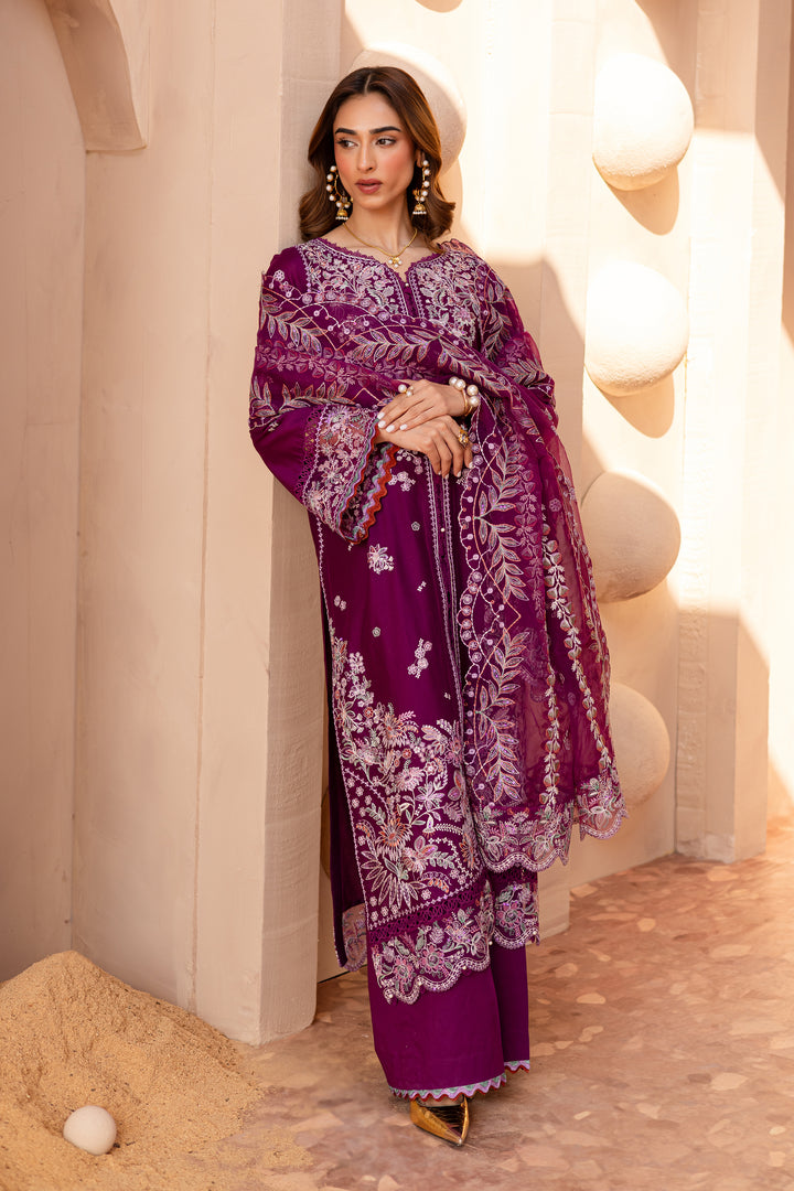 Batik | Ophelia Luxury Pret | Roop S Magenta Pima Lawn