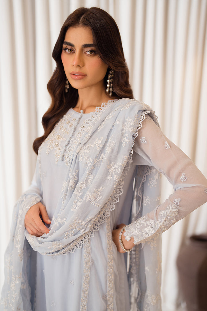 Azure | Ensembles Embroidered Formals | Serenity Sky XS Sky Blue Chiffon
