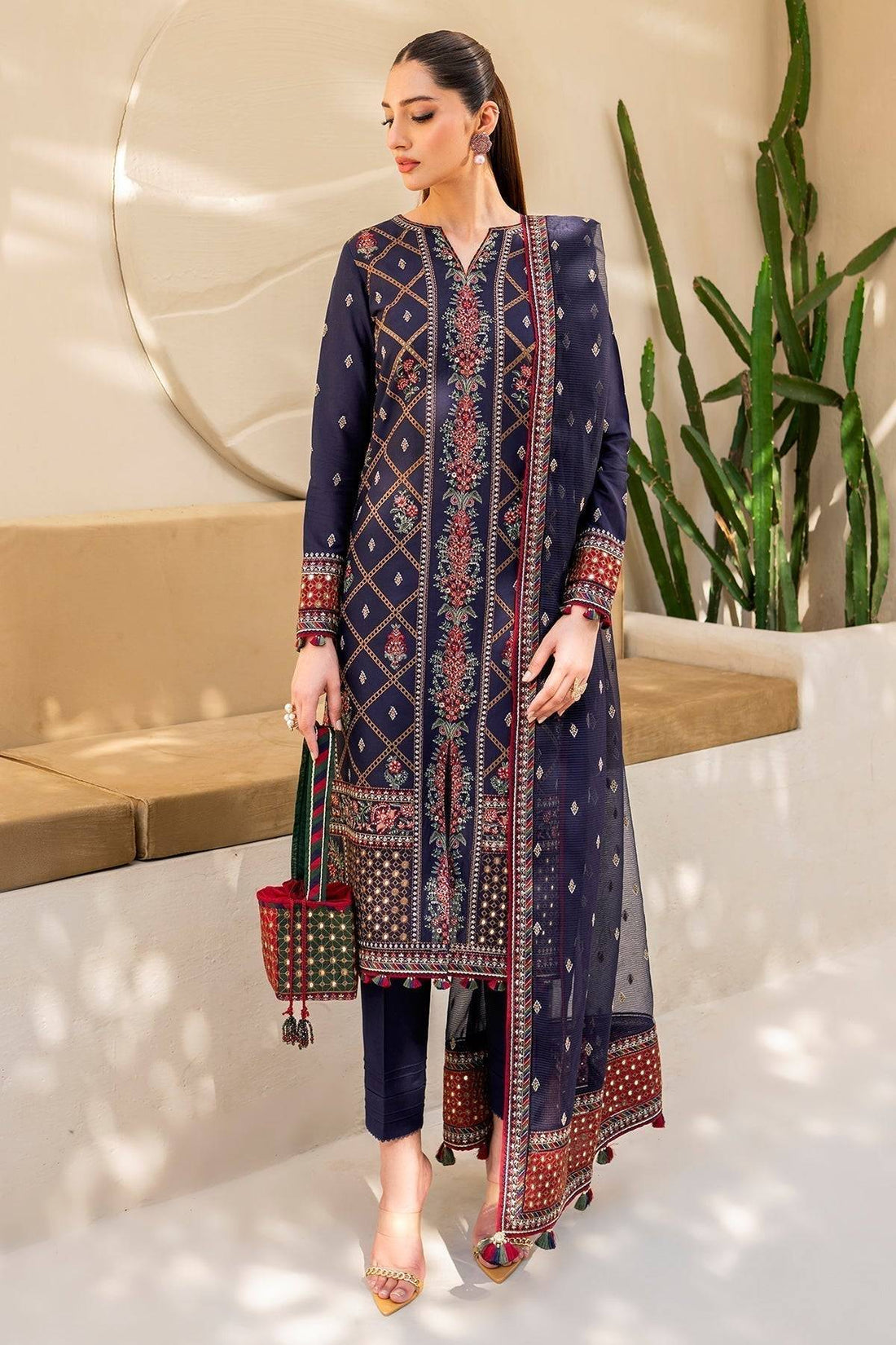 Jazmin | Irish Lawn SS 24 | D6 - Pakistani Designer Dress - by Jazmin | Type: Luxury - 100% Original at Saira Sultan